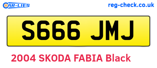 S666JMJ are the vehicle registration plates.