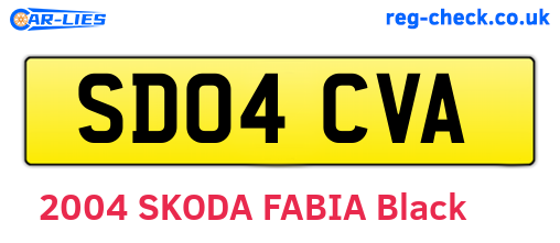 SD04CVA are the vehicle registration plates.