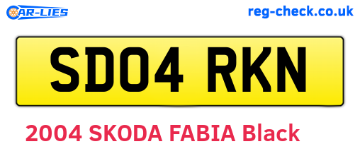 SD04RKN are the vehicle registration plates.
