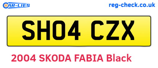 SH04CZX are the vehicle registration plates.