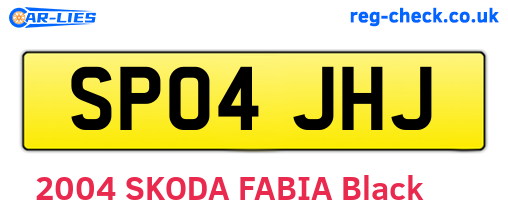SP04JHJ are the vehicle registration plates.