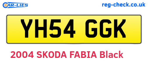 YH54GGK are the vehicle registration plates.