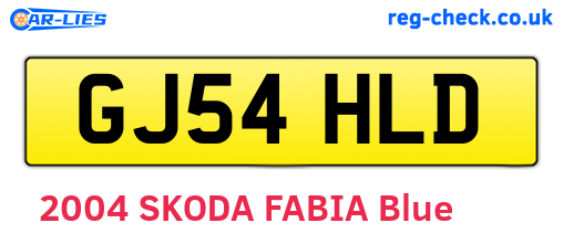 GJ54HLD are the vehicle registration plates.