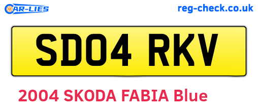 SD04RKV are the vehicle registration plates.
