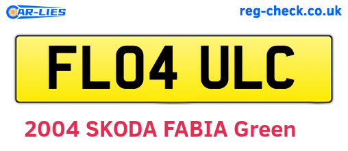 FL04ULC are the vehicle registration plates.