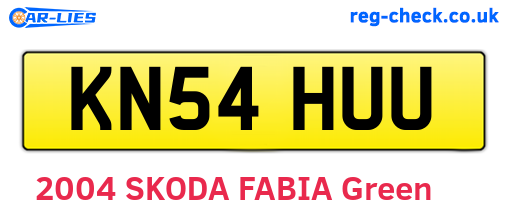 KN54HUU are the vehicle registration plates.
