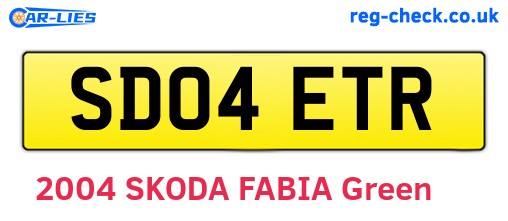 SD04ETR are the vehicle registration plates.