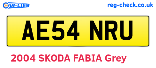 AE54NRU are the vehicle registration plates.