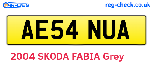 AE54NUA are the vehicle registration plates.
