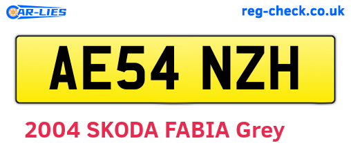 AE54NZH are the vehicle registration plates.