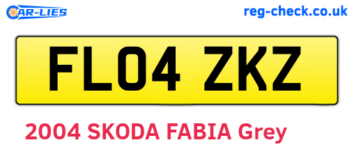 FL04ZKZ are the vehicle registration plates.