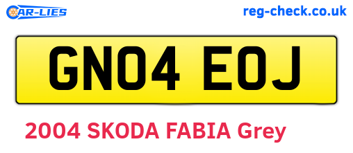 GN04EOJ are the vehicle registration plates.