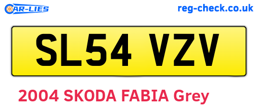 SL54VZV are the vehicle registration plates.
