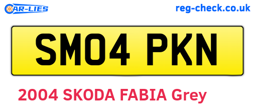 SM04PKN are the vehicle registration plates.