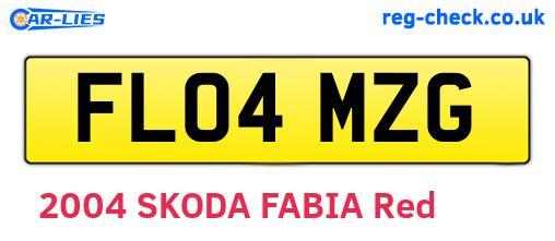 FL04MZG are the vehicle registration plates.
