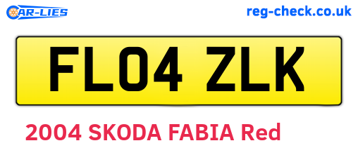 FL04ZLK are the vehicle registration plates.