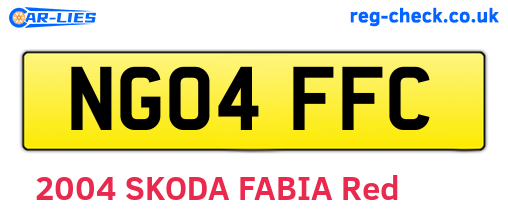 NG04FFC are the vehicle registration plates.