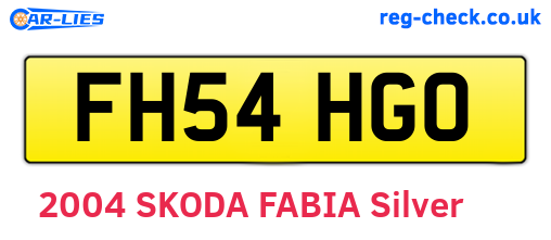 FH54HGO are the vehicle registration plates.