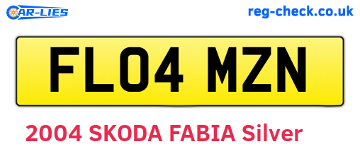 FL04MZN are the vehicle registration plates.