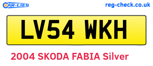 LV54WKH are the vehicle registration plates.