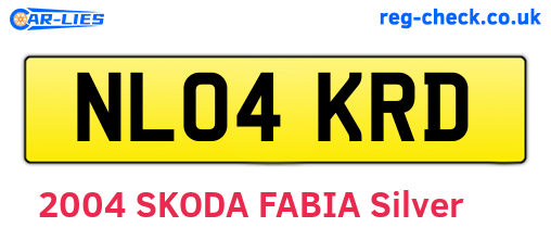 NL04KRD are the vehicle registration plates.