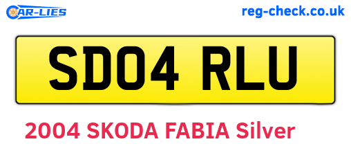 SD04RLU are the vehicle registration plates.