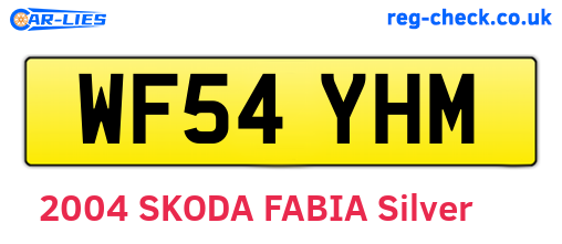 WF54YHM are the vehicle registration plates.