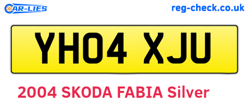 YH04XJU are the vehicle registration plates.