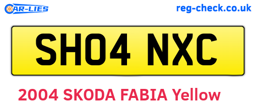 SH04NXC are the vehicle registration plates.