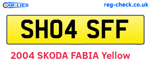 SH04SFF are the vehicle registration plates.