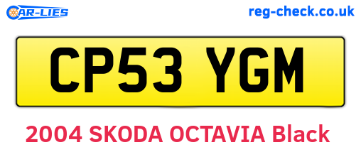 CP53YGM are the vehicle registration plates.