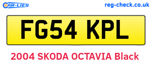 FG54KPL are the vehicle registration plates.