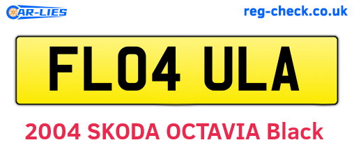 FL04ULA are the vehicle registration plates.