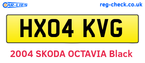 HX04KVG are the vehicle registration plates.