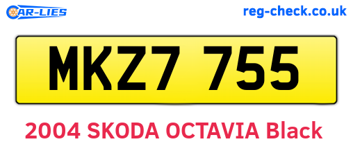 MKZ7755 are the vehicle registration plates.