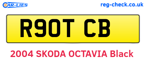 R90TCB are the vehicle registration plates.