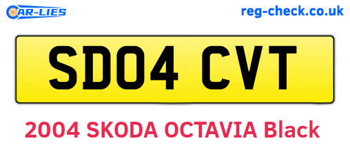 SD04CVT are the vehicle registration plates.