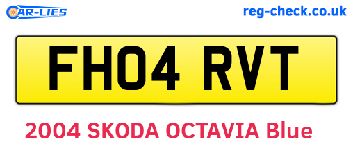 FH04RVT are the vehicle registration plates.