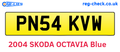 PN54KVW are the vehicle registration plates.