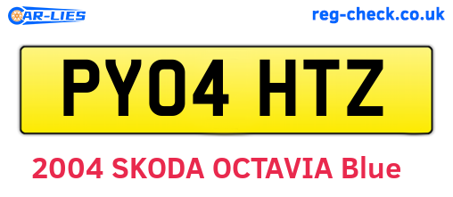 PY04HTZ are the vehicle registration plates.
