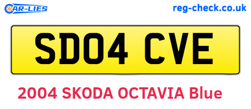SD04CVE are the vehicle registration plates.