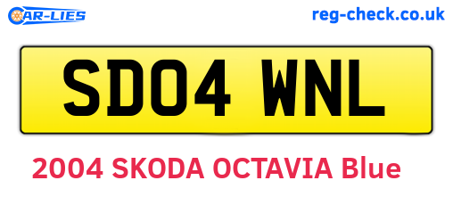 SD04WNL are the vehicle registration plates.
