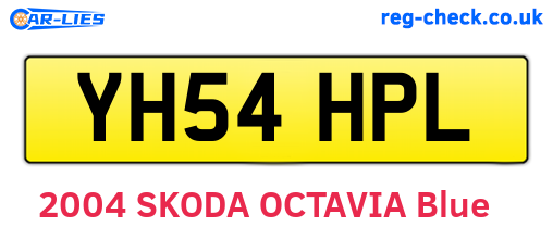 YH54HPL are the vehicle registration plates.