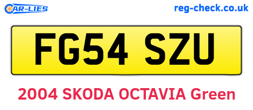 FG54SZU are the vehicle registration plates.
