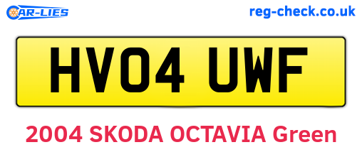 HV04UWF are the vehicle registration plates.