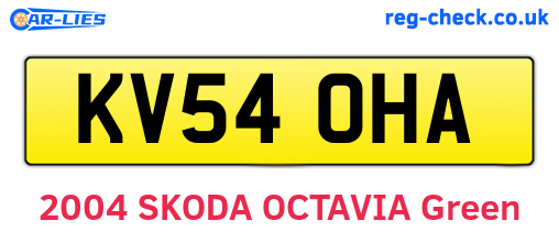 KV54OHA are the vehicle registration plates.