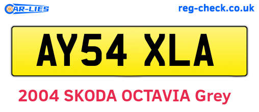 AY54XLA are the vehicle registration plates.
