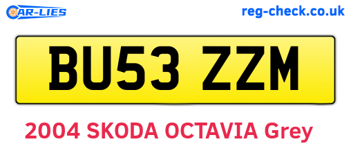 BU53ZZM are the vehicle registration plates.