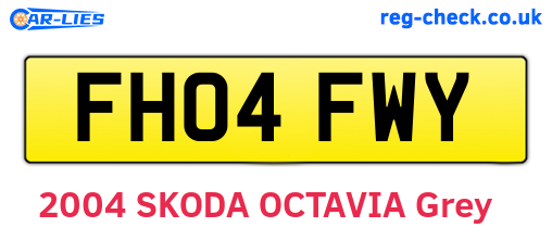 FH04FWY are the vehicle registration plates.