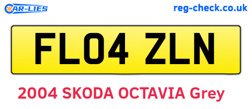 FL04ZLN are the vehicle registration plates.